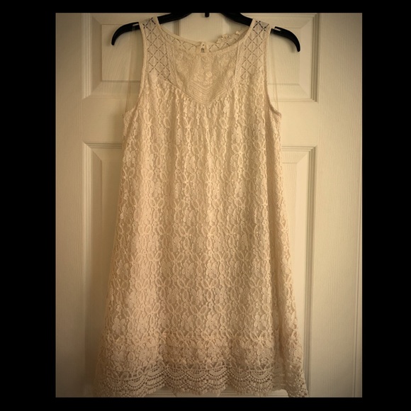 Ivory Lace Boho Dress-Vintage Inspired-Sleeveless - Picture 1 of 7